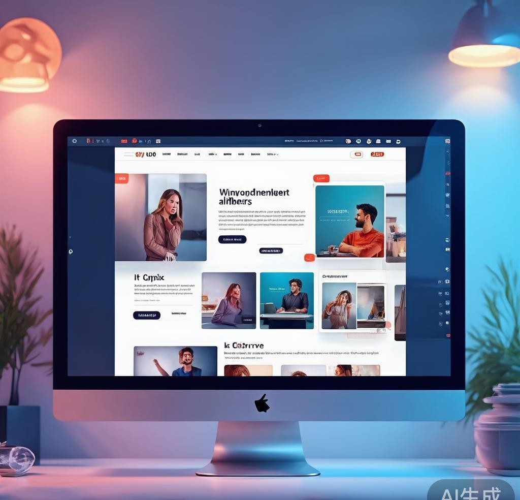 AI website builder generating responsive design from text description