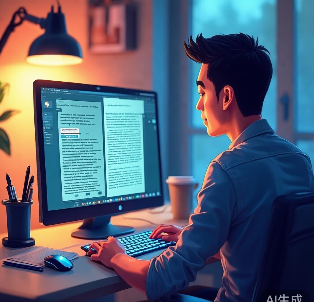 AI paraphrasing tool comparing original and rewritten text side by side