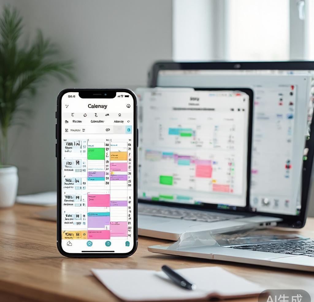 AI calendar app synchronizing schedules across devices for team productivity