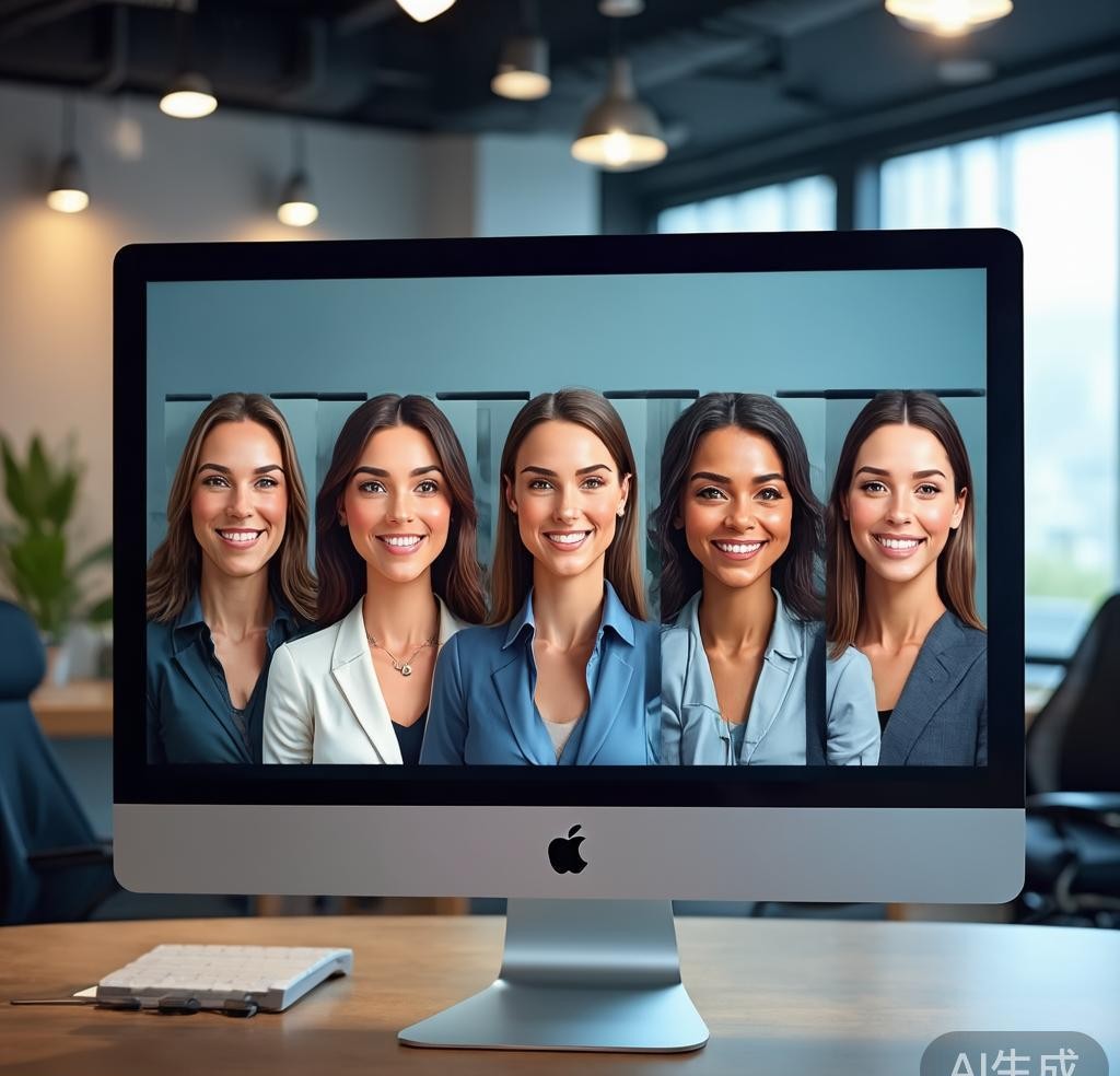 AI avatar generator creating diverse digital portraits for professional use