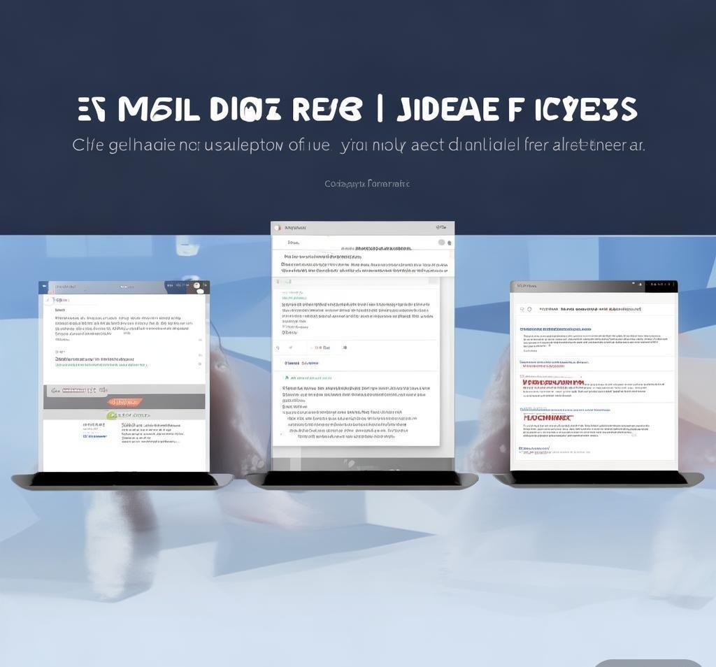 AI email writing tools lined up on a workspace