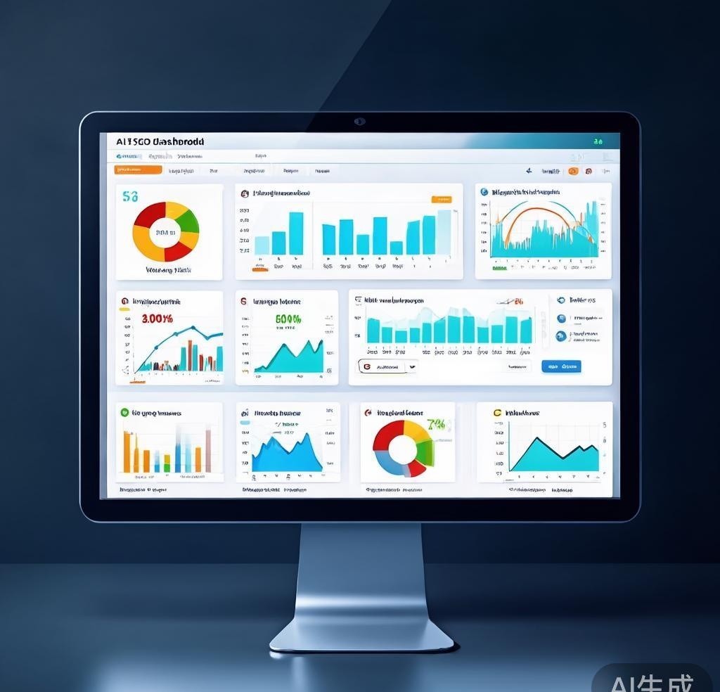 AI SEO audit dashboard showing website analysis metrics and performance scores