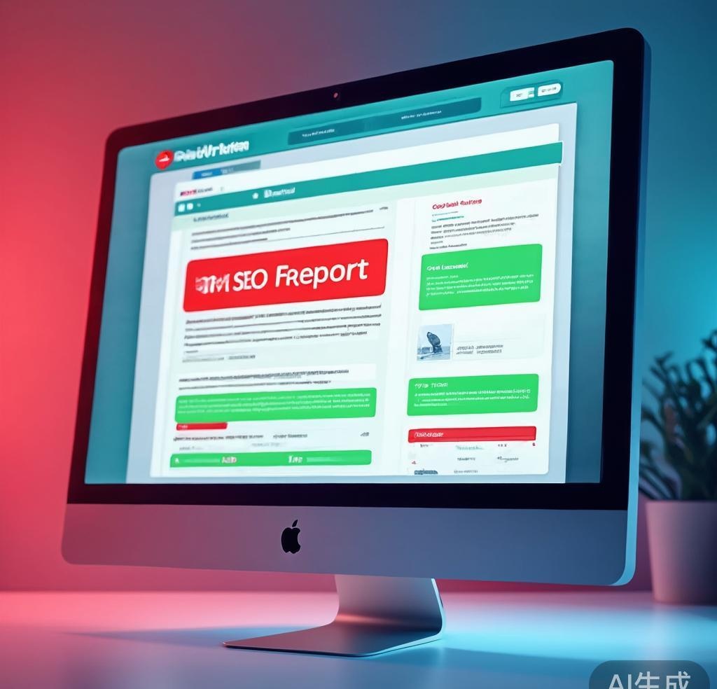 Technical SEO crawl report showing error highlights and optimization suggestions