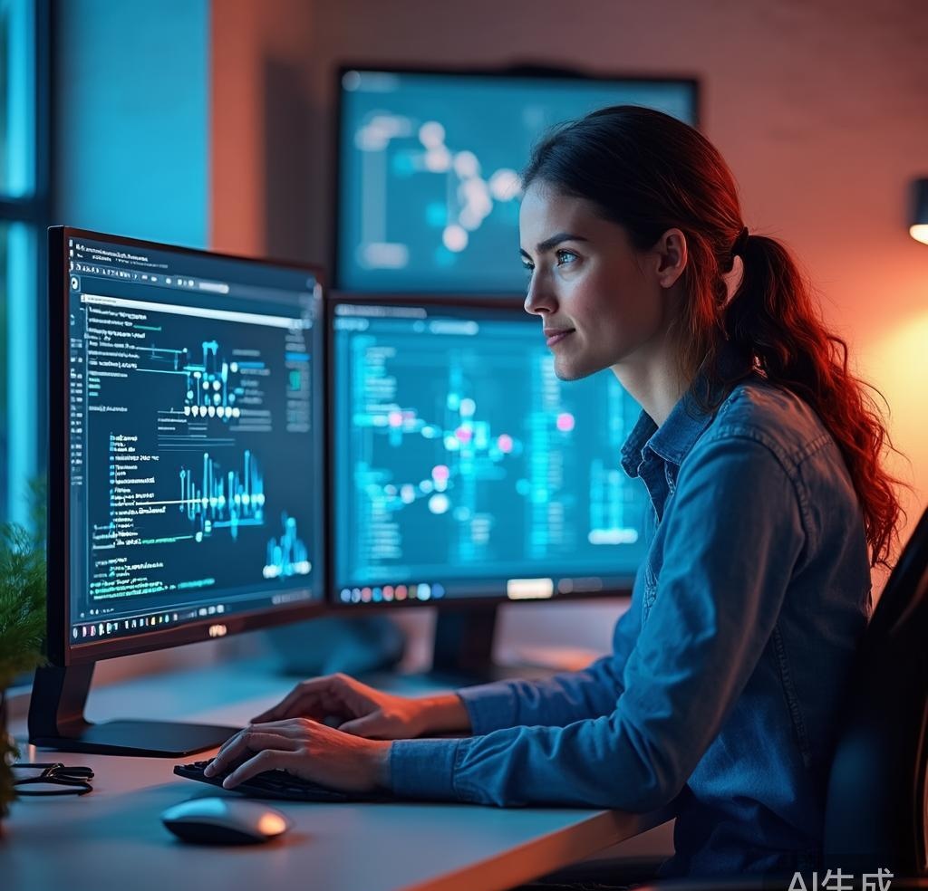 Data engineer working with AI-powered database schema visualization tools
