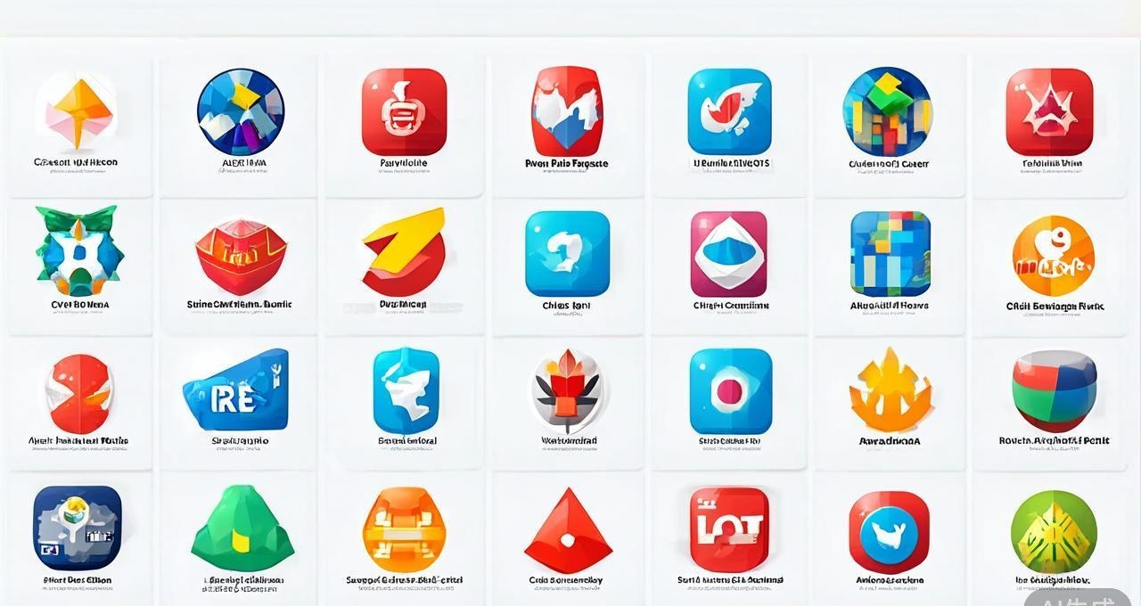 Collection of professionally designed favicons for different websites and brands
