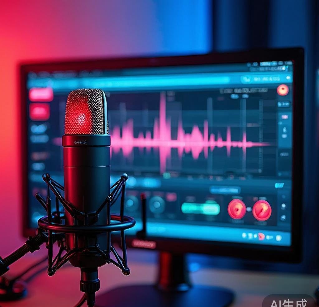 Real-time voice changer software interface with waveform display